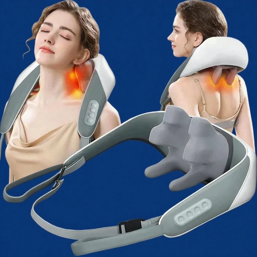 Masajeador para cuello, hombros y espalda con calor terapéutico